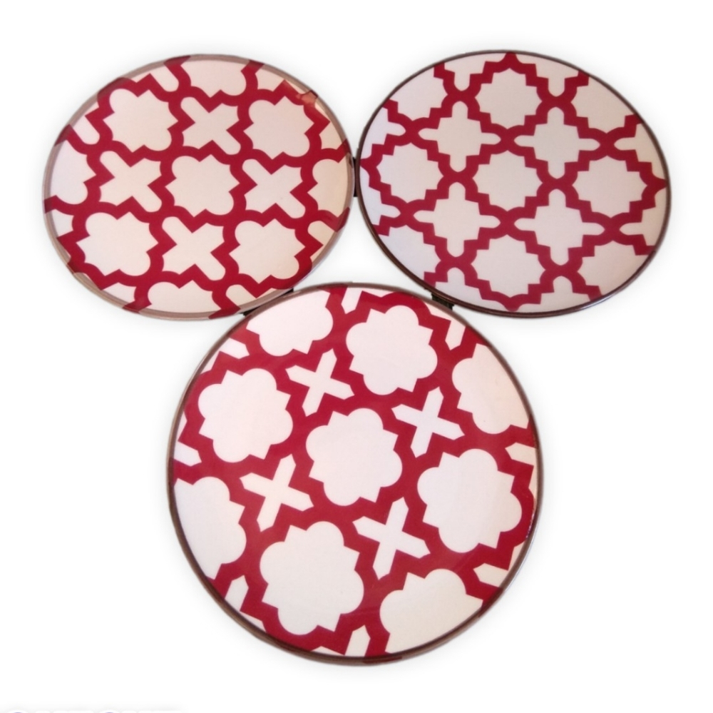 💫 Red/White Unique Design Plates